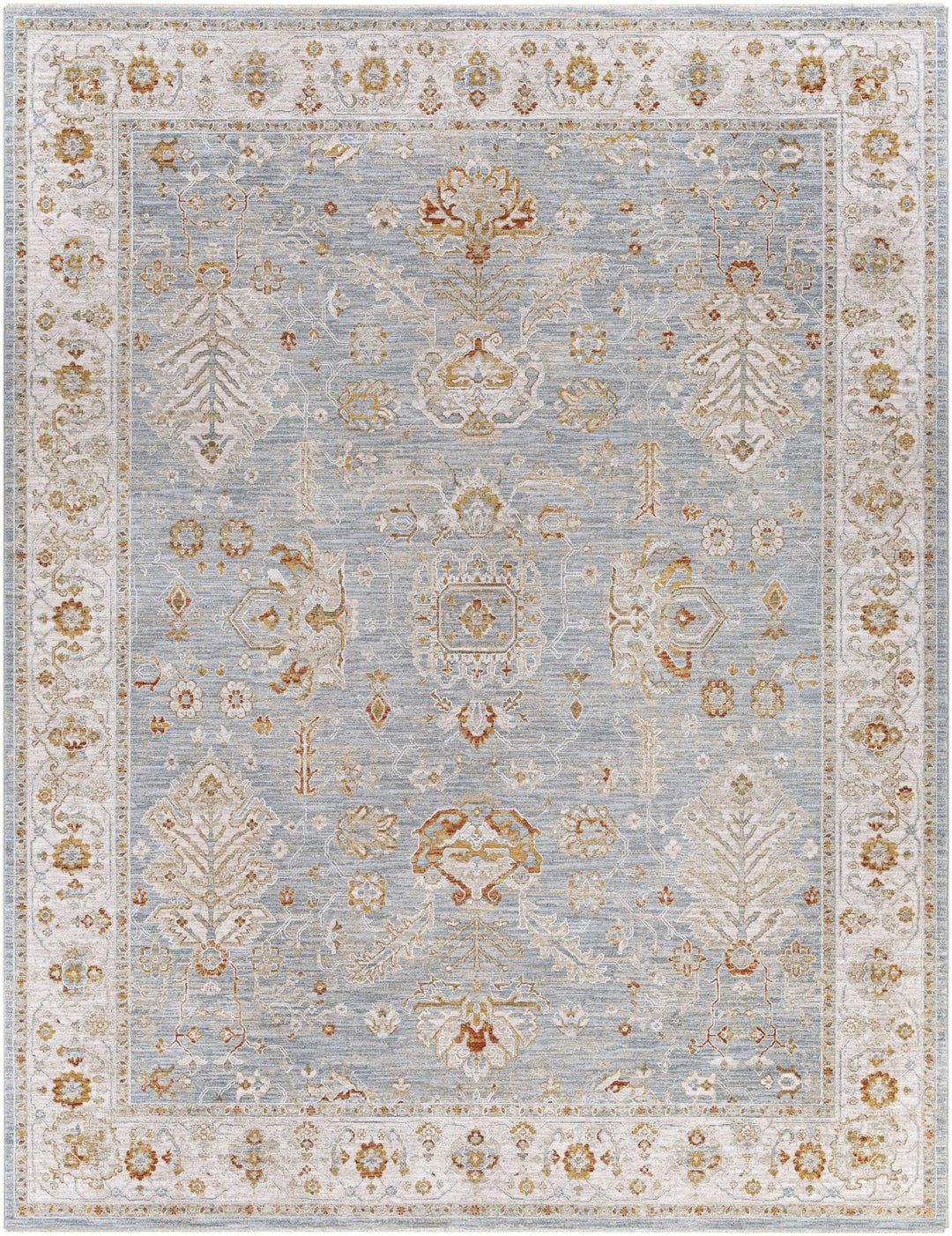 Camrose Blue And Ivory Traditional Style Area Rug - The Rug Decor