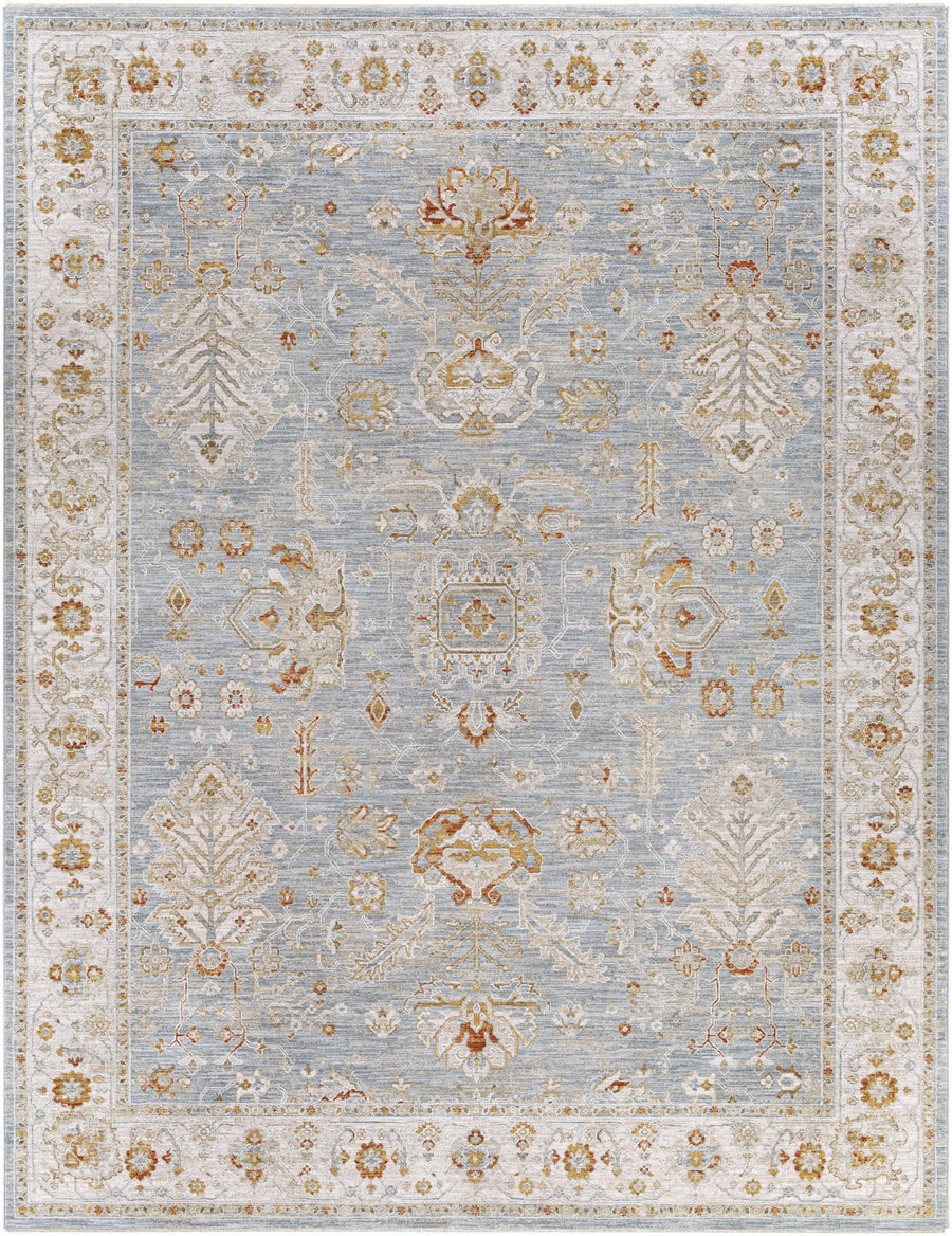 Camrose Blue And Ivory Traditional Style Area Rug - The Rug Decor