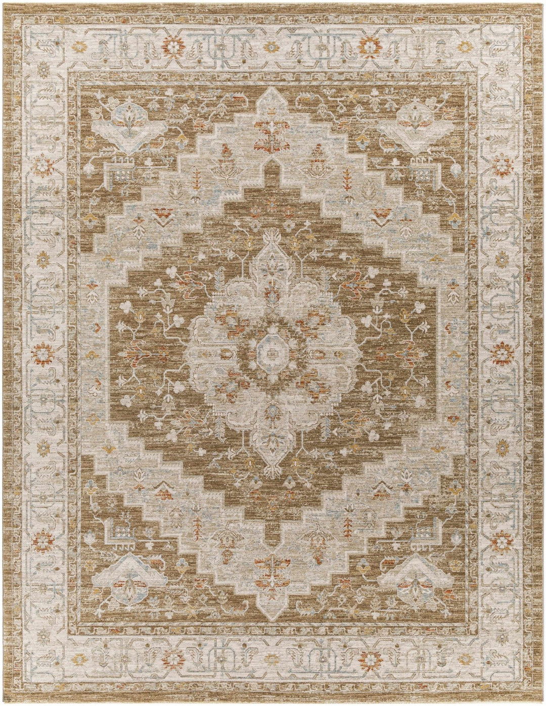 Canadensis Traditional Style Brown And Ivory Area Rug - The Rug Decor