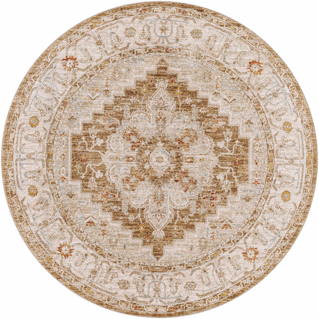 Canadensis Traditional Style Brown And Ivory Area Rug - The Rug Decor