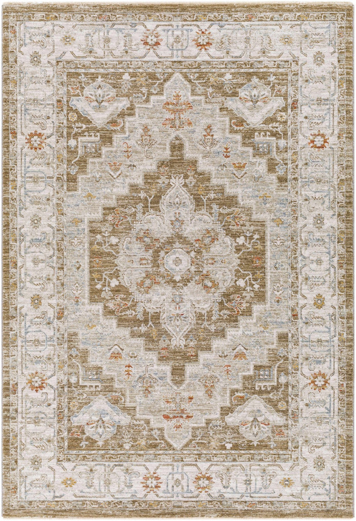 Canadensis Traditional Style Brown And Ivory Area Rug - The Rug Decor