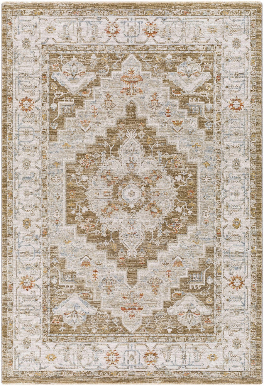 Canadensis Traditional Style Brown And Ivory Area Rug - The Rug Decor