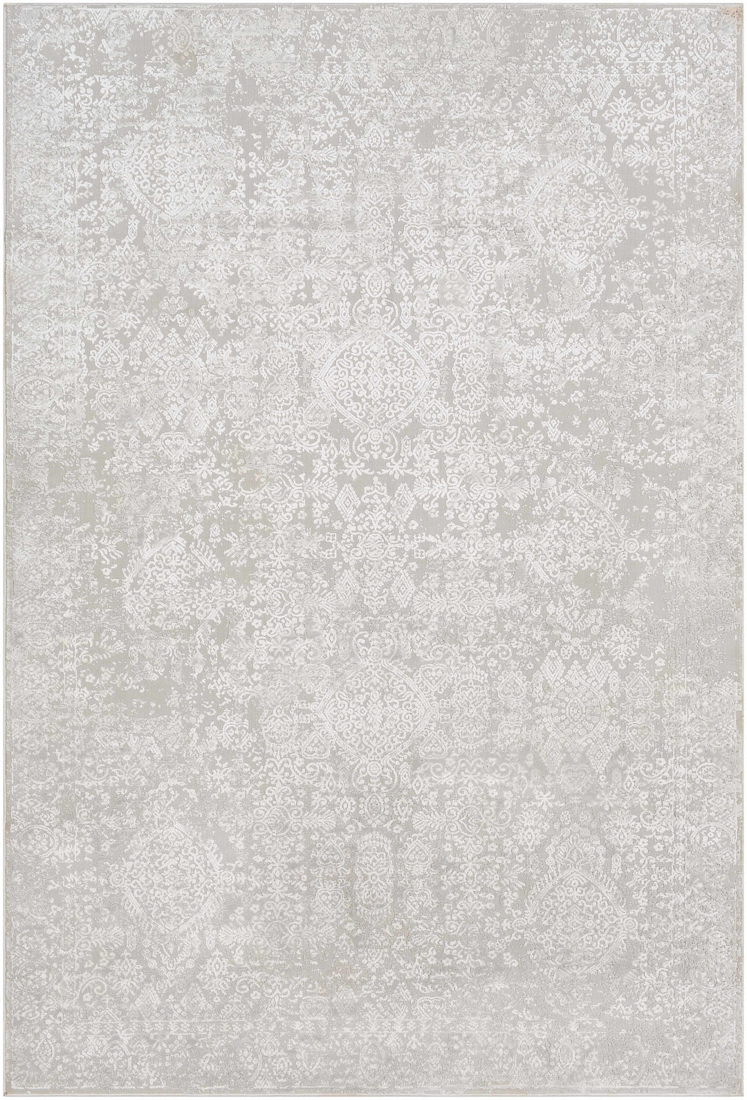 Canaseraga Traditional Style Gray And Ivory Area Rug