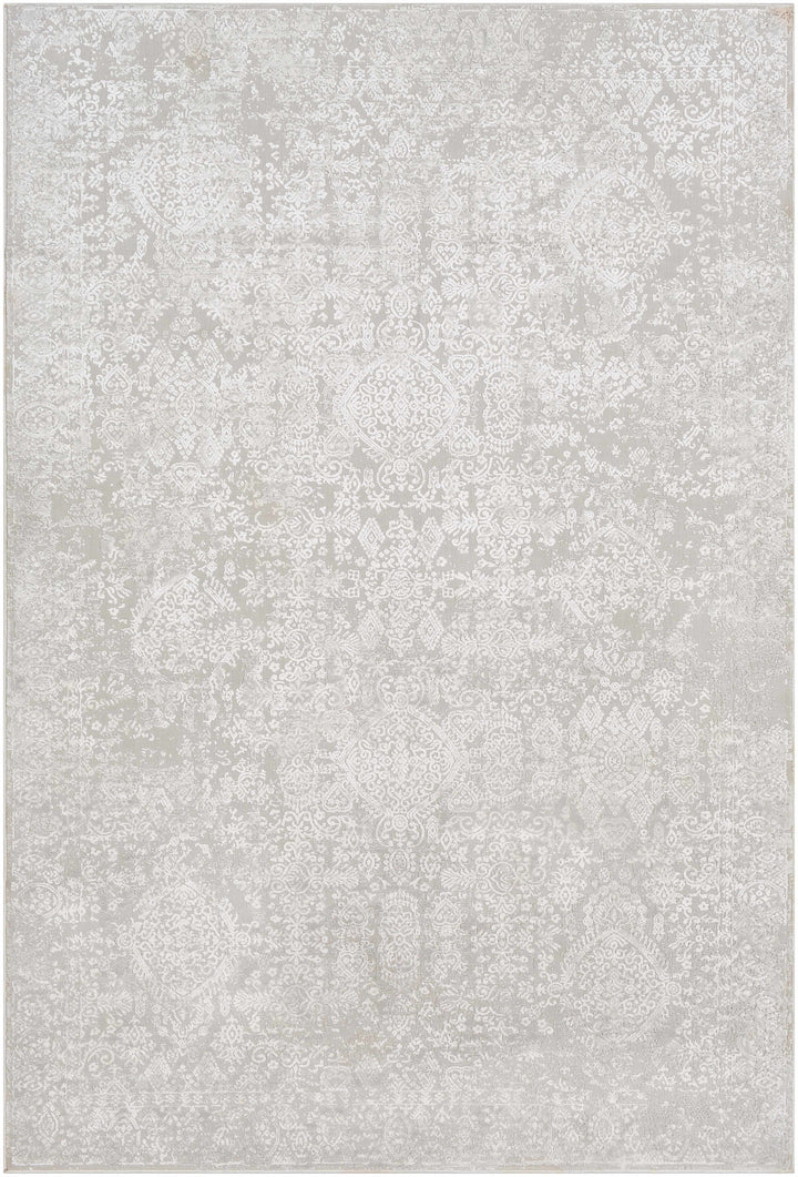 Canaseraga Traditional Style Gray And Ivory Area Rug