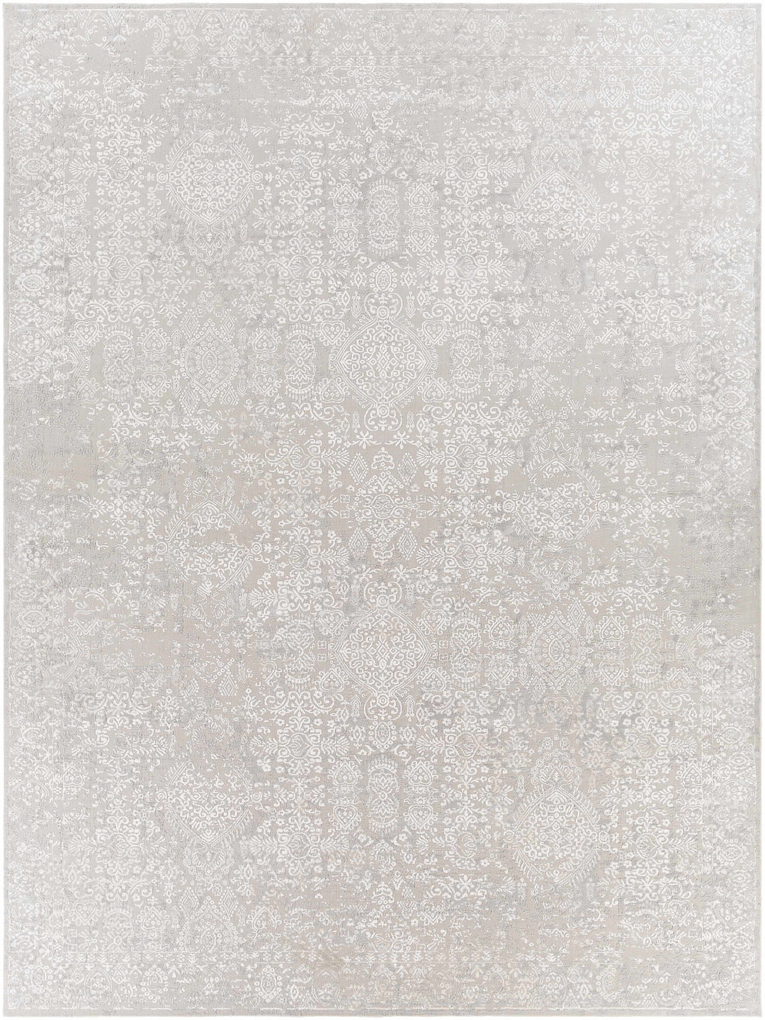 Canaseraga Traditional Style Gray And Ivory Area Rug