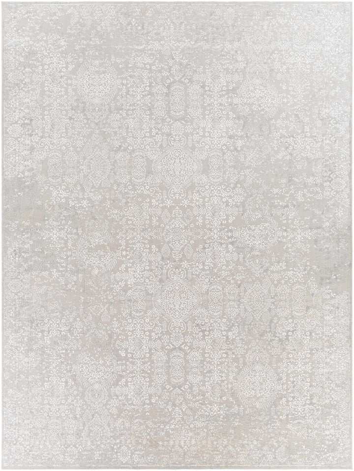 Canaseraga Traditional Style Gray And Ivory Area Rug