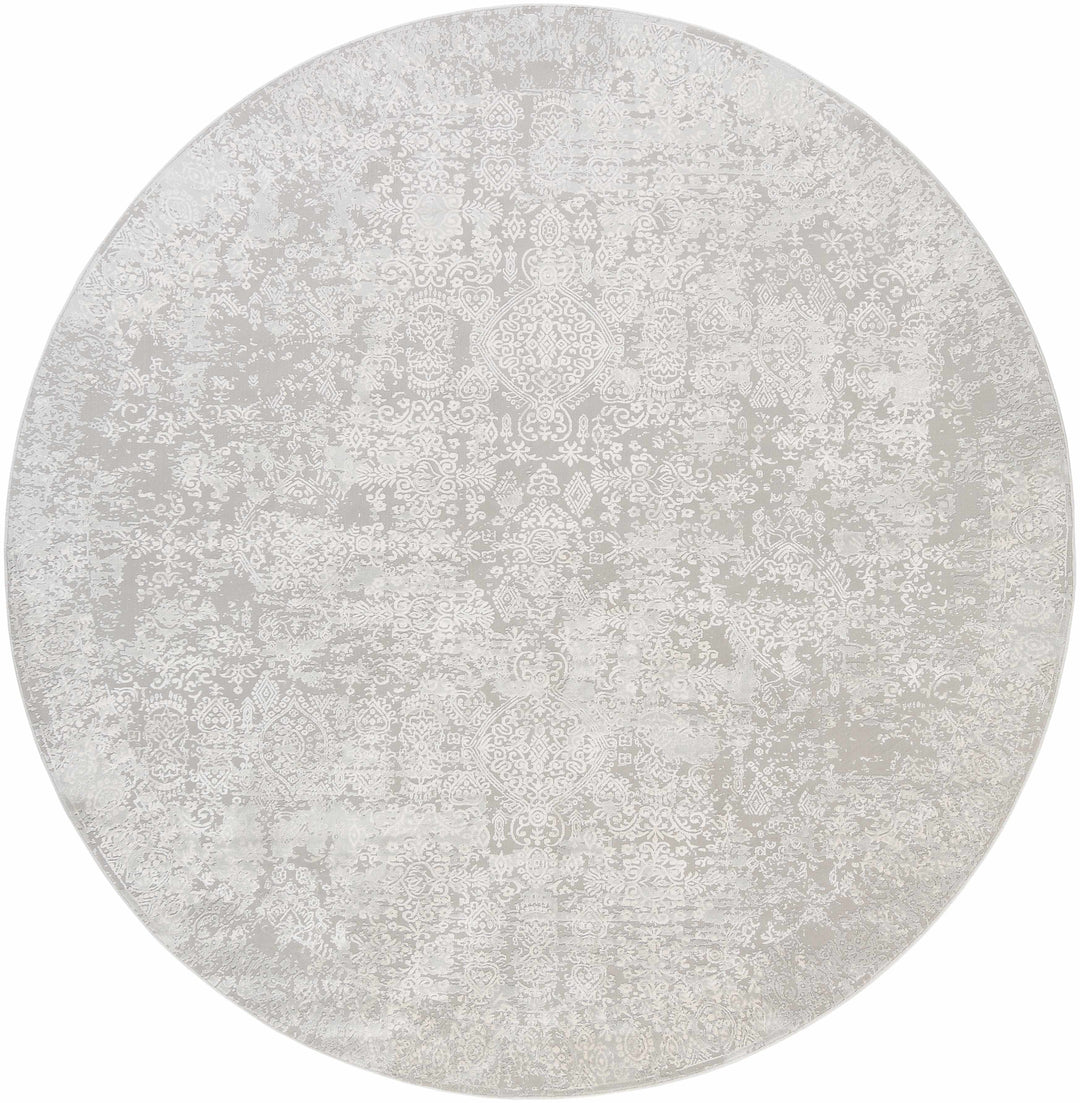 Canaseraga Traditional Style Gray And Ivory Area Rug