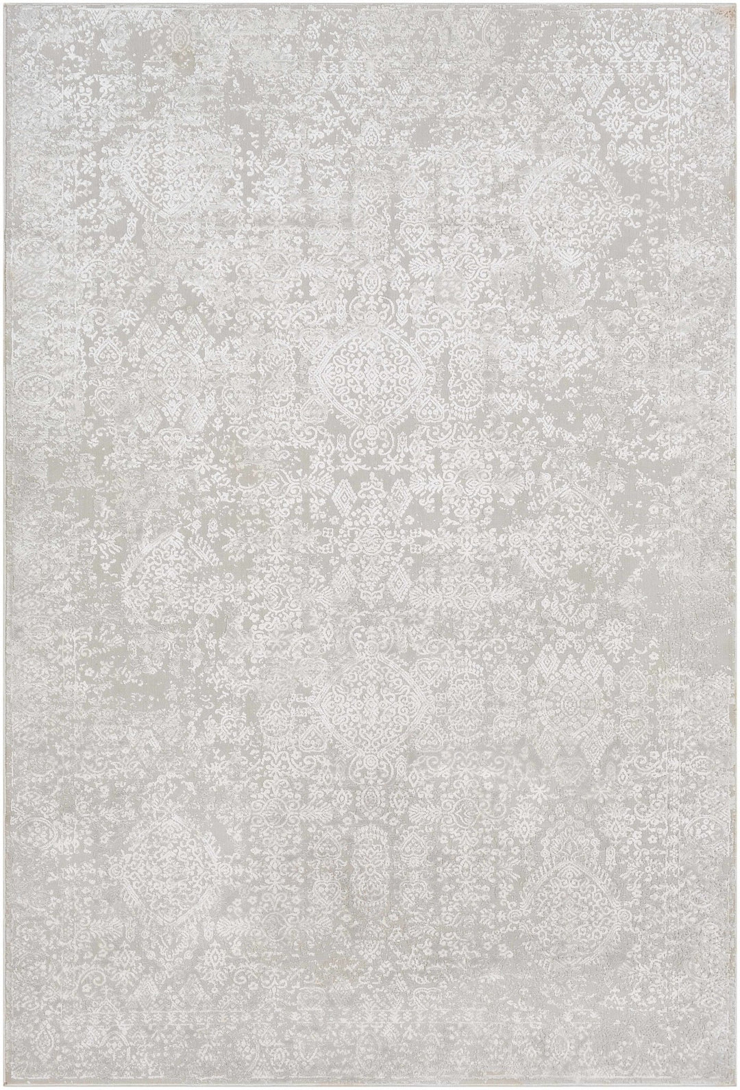 Canaseraga Traditional Style Gray And Ivory Area Rug - The Rug Decor