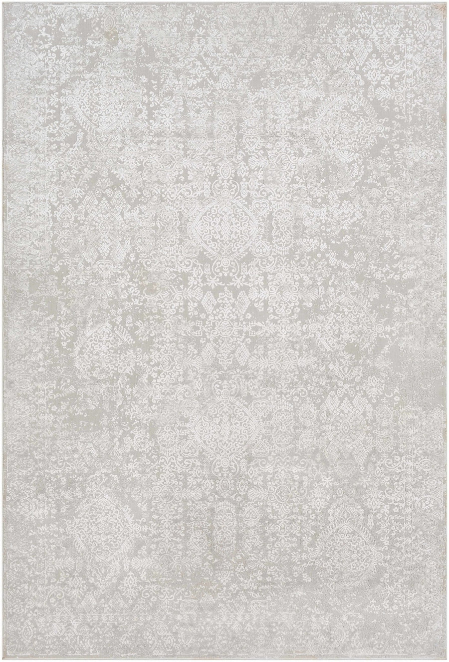 Canaseraga Traditional Style Gray And Ivory Area Rug - The Rug Decor