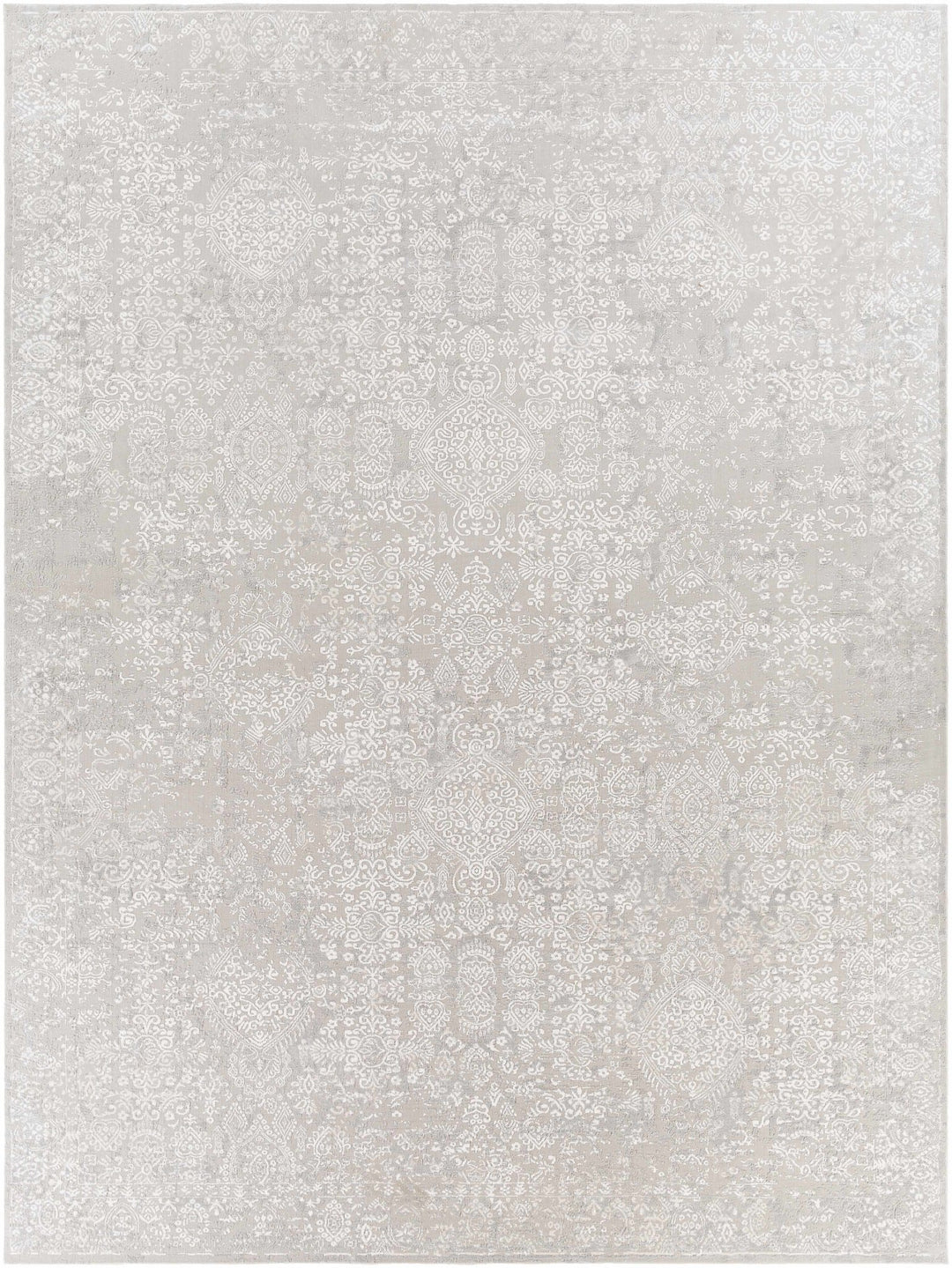 Canaseraga Traditional Style Gray And Ivory Area Rug - The Rug Decor