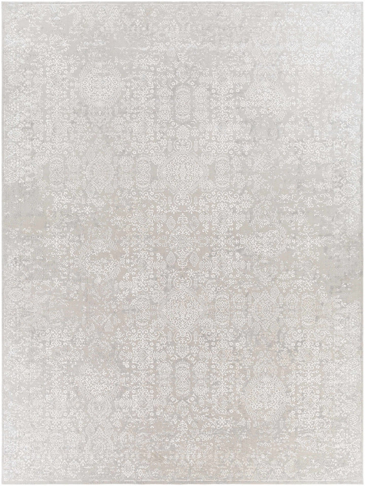 Canaseraga Traditional Style Gray And Ivory Area Rug - The Rug Decor
