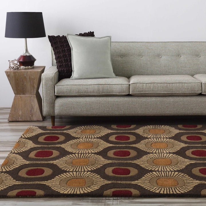 Canovanas Modern Style Tan And Brown Hand Tufted Wool Rug - The Rug Decor
