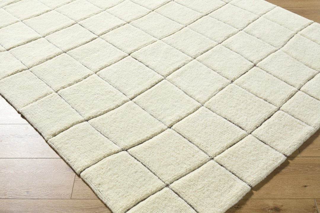 Caolan Modern Geometrical White Washable Area Rug - The Rug Decor