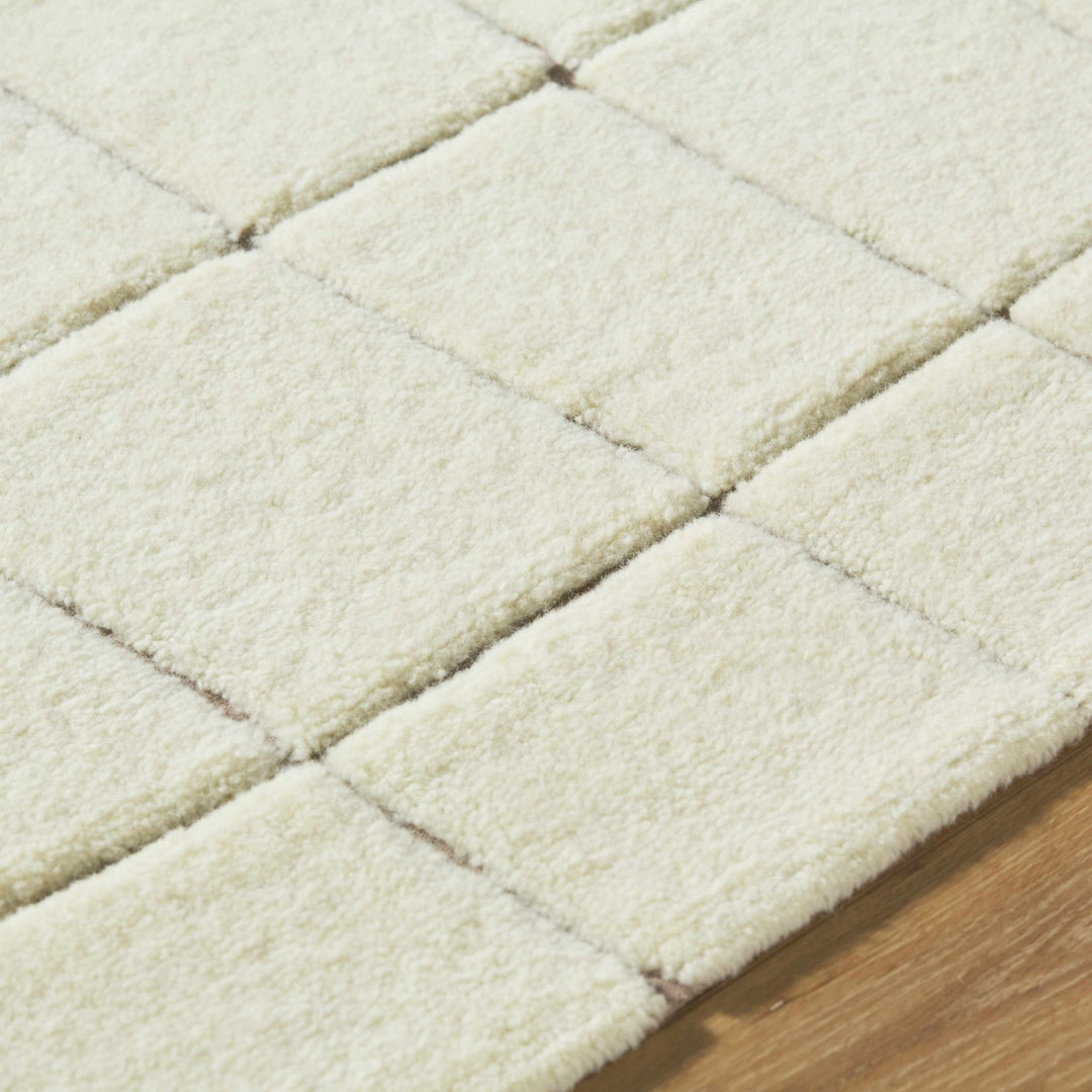 Caolan Modern Geometrical White Washable Area Rug - The Rug Decor