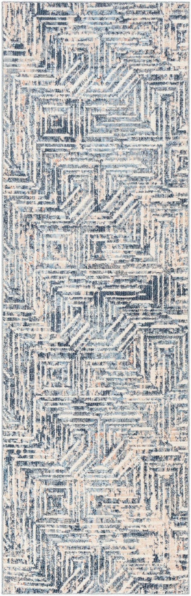 Capaga Contemporary Blue And Beige Area Rug - The Rug Decor