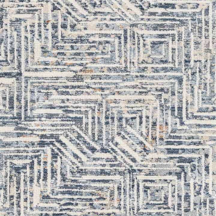 Capaga Contemporary Blue And Beige Area Rug - The Rug Decor