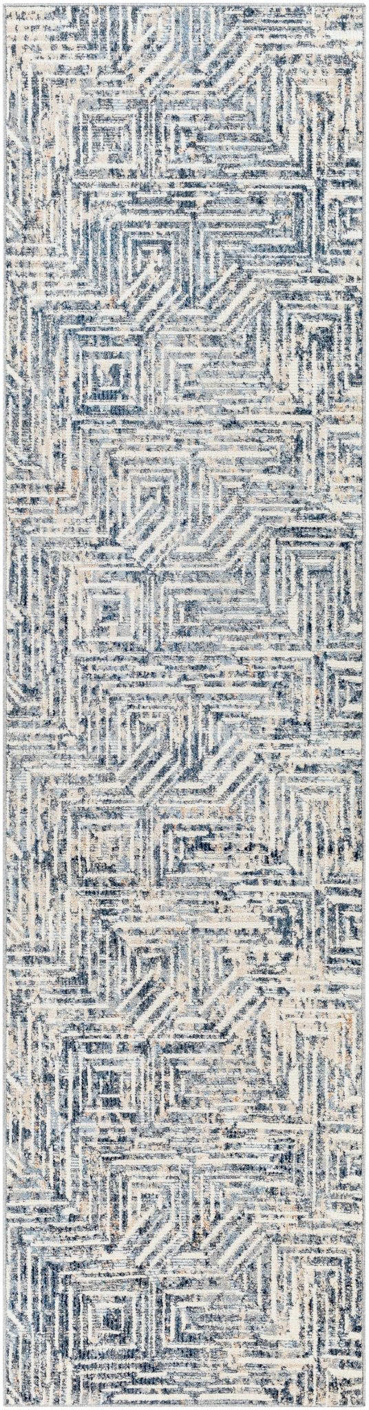 Capaga Contemporary Blue And Beige Area Rug - The Rug Decor