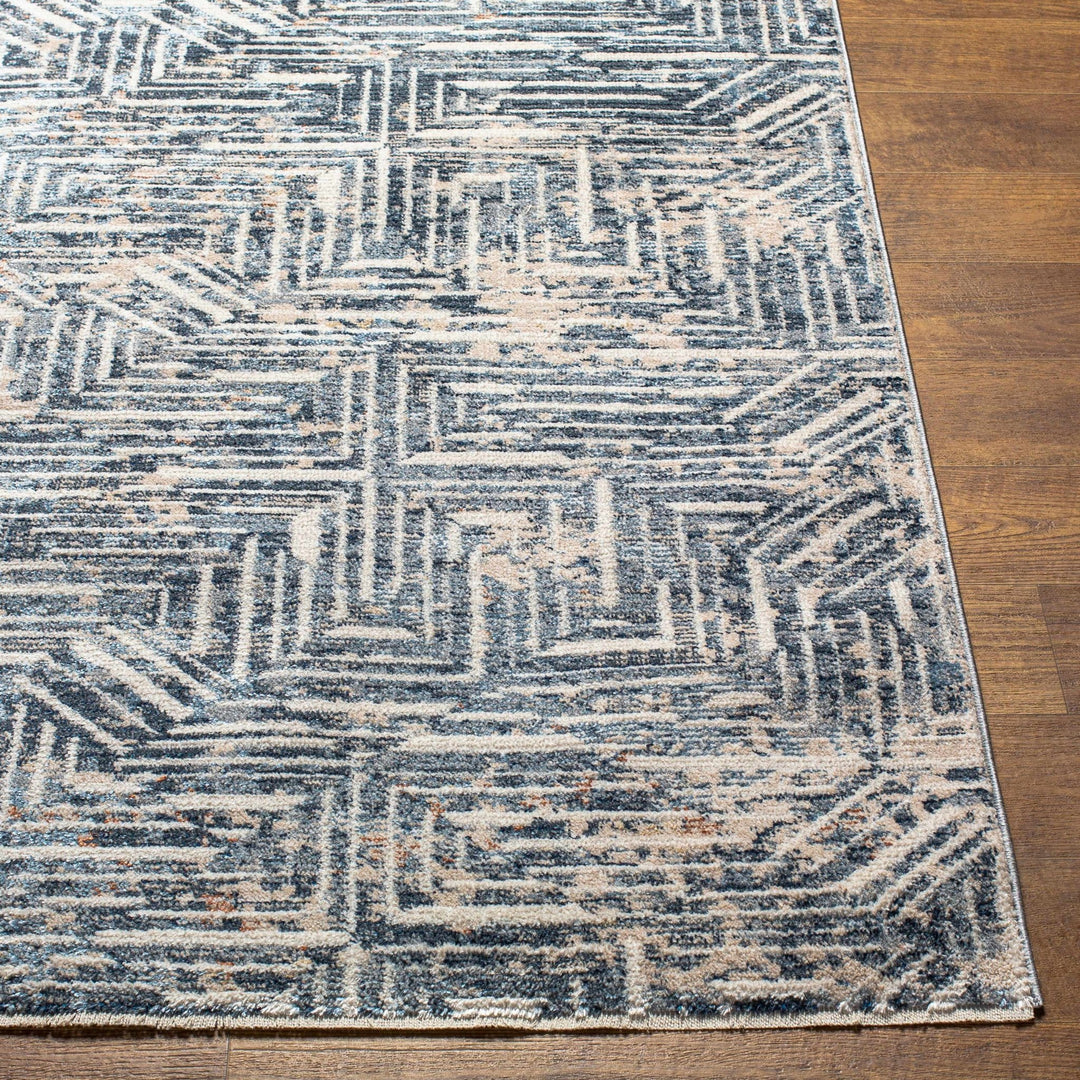 Capaga Contemporary Blue And Beige Area Rug - The Rug Decor