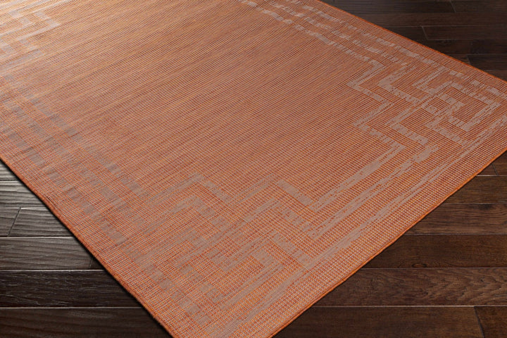 Caravonica Orange Modern Style Outdoor Area Rug - The Rug Decor