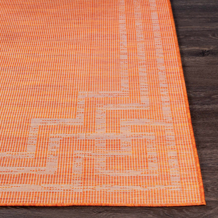 Caravonica Orange Modern Style Outdoor Area Rug - The Rug Decor