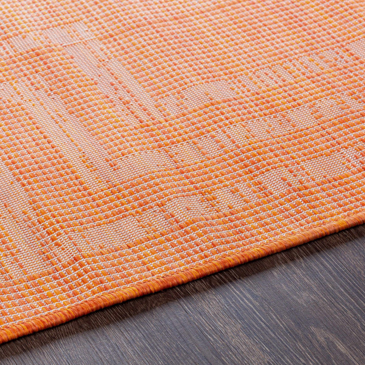 Caravonica Orange Modern Style Outdoor Area Rug - The Rug Decor