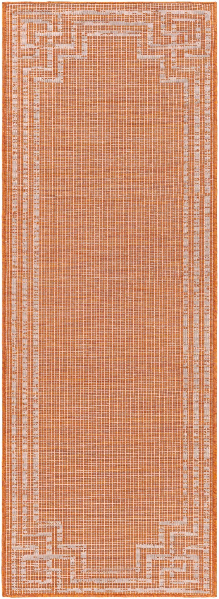 Caravonica Orange Modern Style Outdoor Area Rug - The Rug Decor
