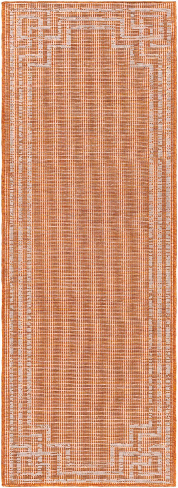 Caravonica Orange Modern Style Outdoor Area Rug - The Rug Decor