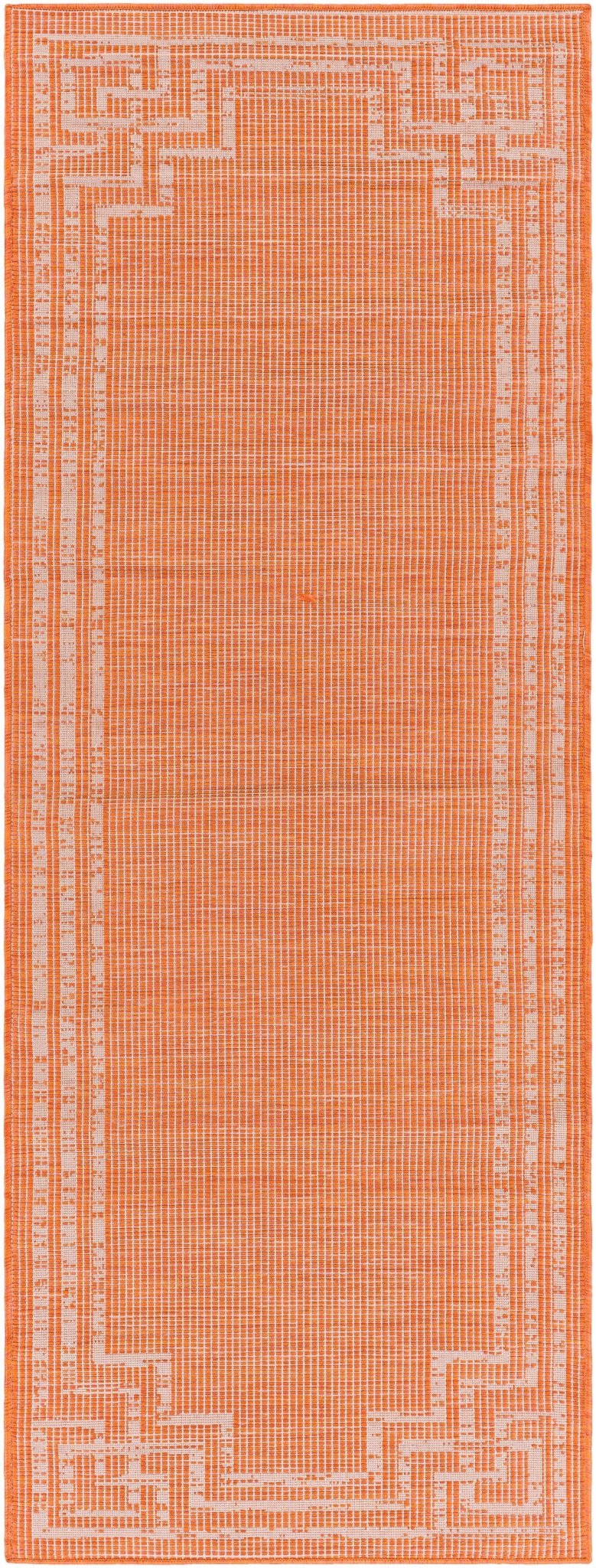 Caravonica Orange Modern Style Outdoor Area Rug - The Rug Decor