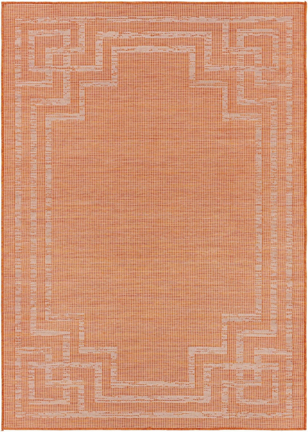Caravonica Orange Modern Style Outdoor Area Rug - The Rug Decor