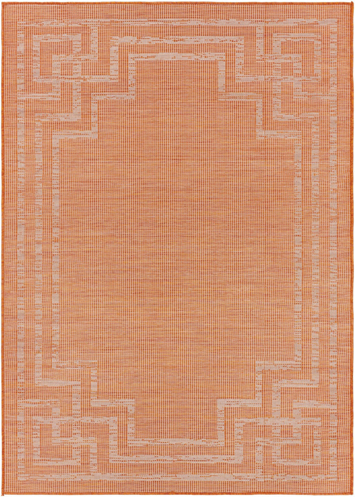 Caravonica Orange Modern Style Outdoor Area Rug - The Rug Decor