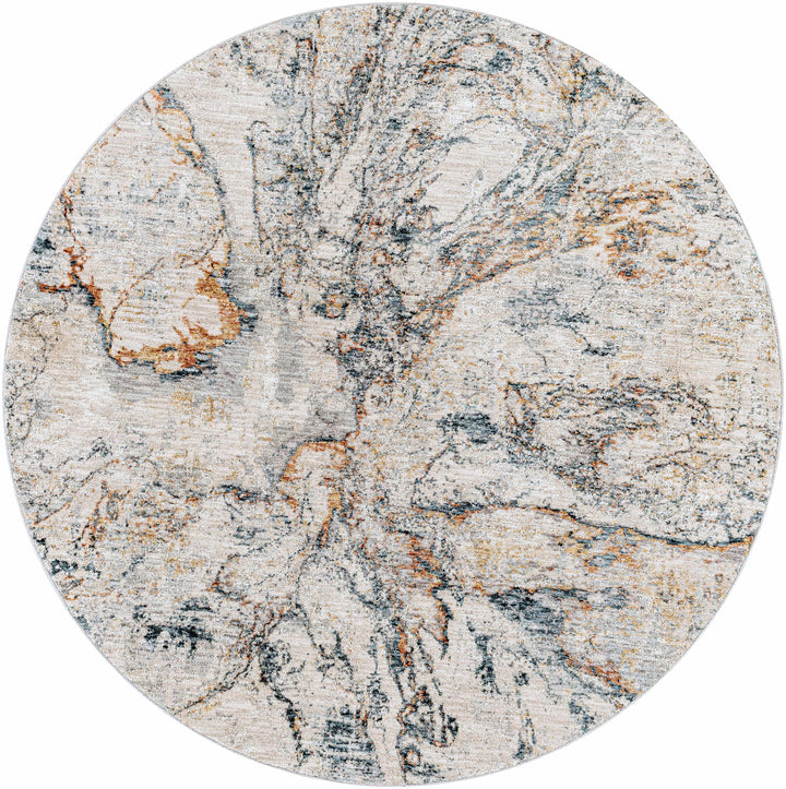 Cardup Ivory And Blue Modern Abstract Design Area Rug
