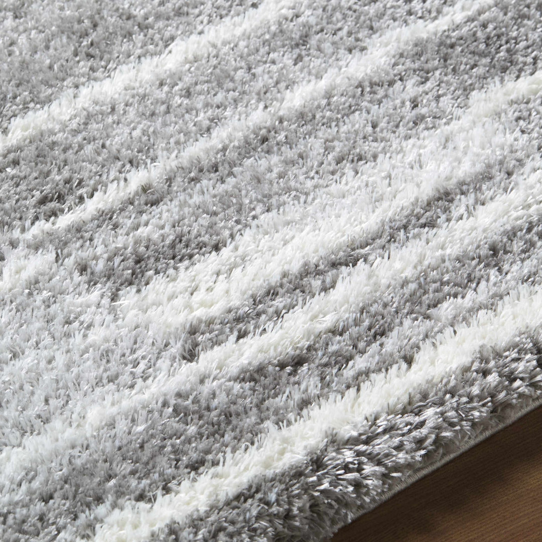Carlen Contemporary Geometrical Gray And White Rug - The Rug Decor