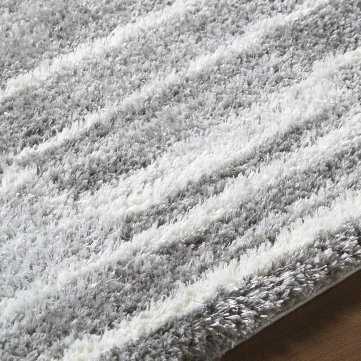 Carlen Contemporary Geometrical Gray And White Rug - The Rug Decor