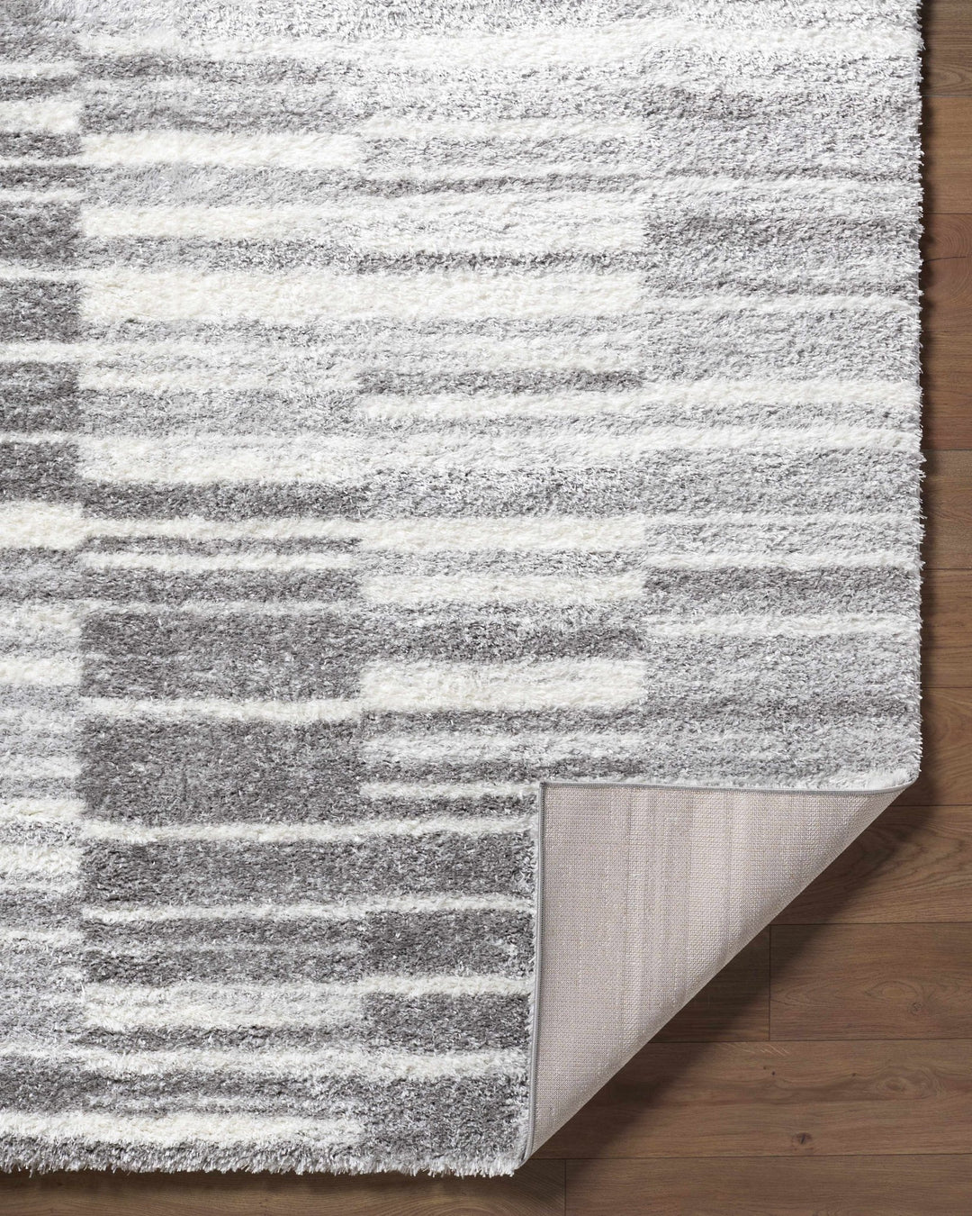 Carlen Contemporary Geometrical Gray And White Rug - The Rug Decor