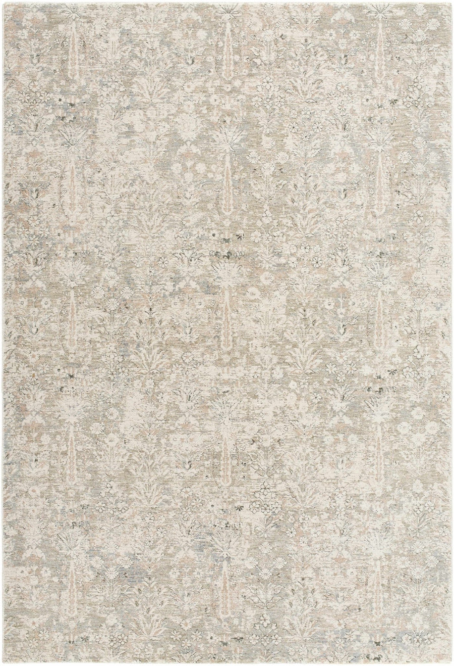 Carlyn Traditional Botanical Beige And Cream Area Rug - The Rug Decor