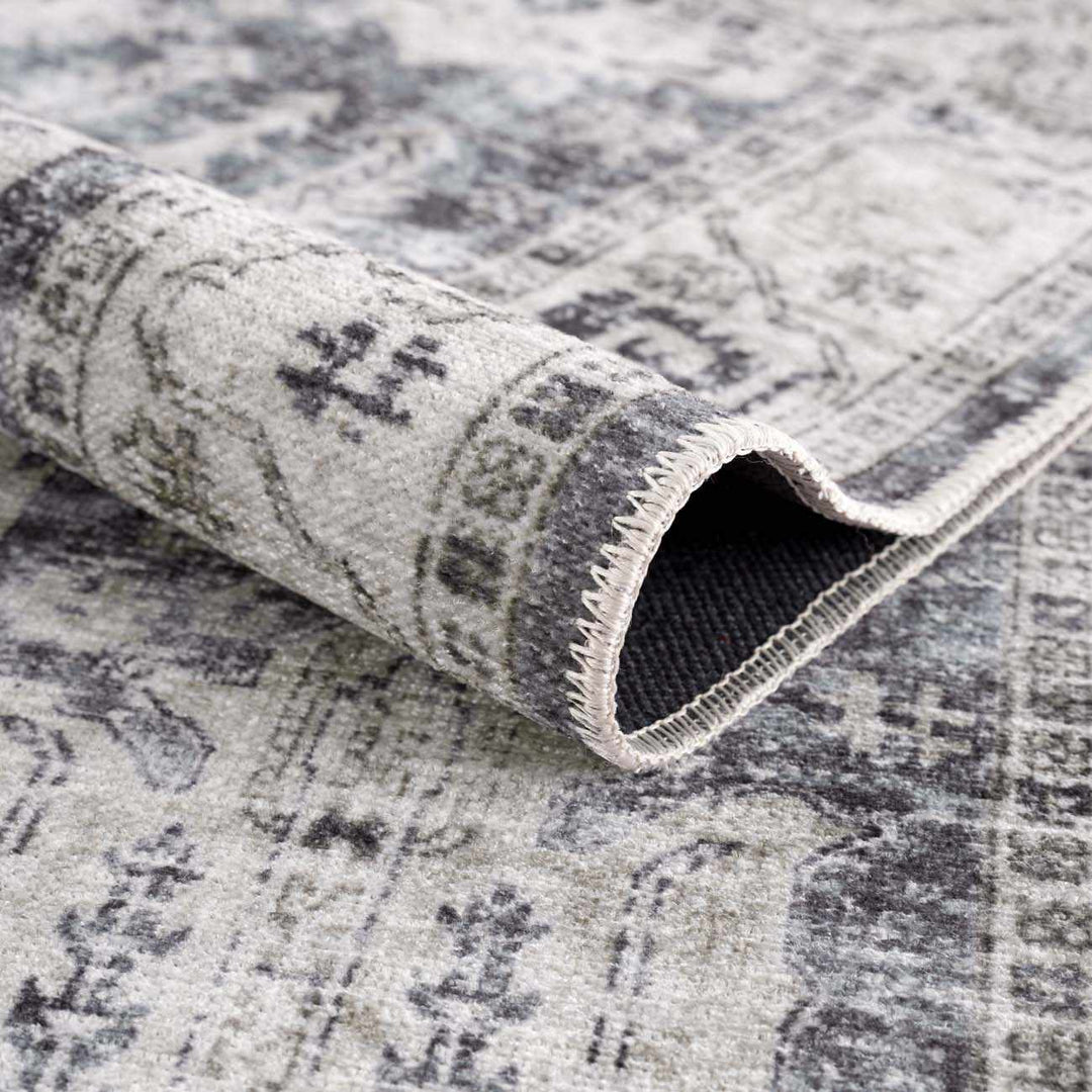 Carnig washed out Style Ivory And Gray Area Rug - The Rug Decor