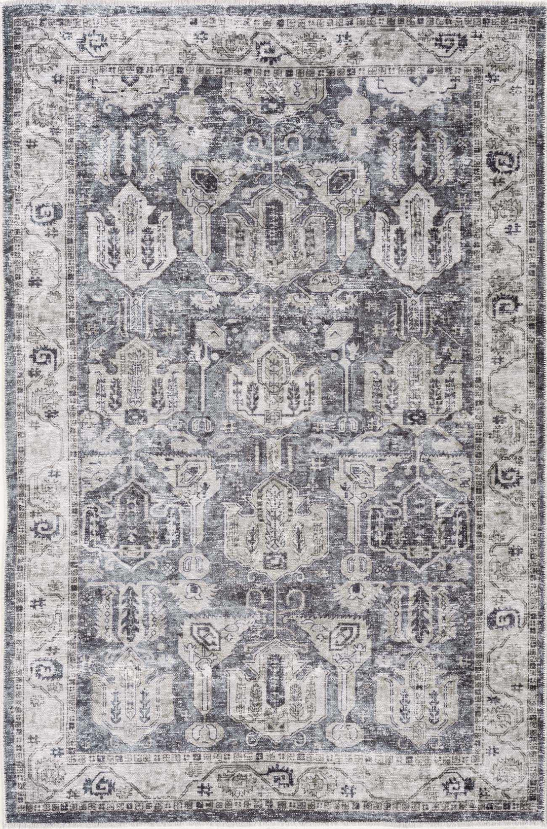 Carnig washed out Style Ivory And Gray Area Rug - The Rug Decor