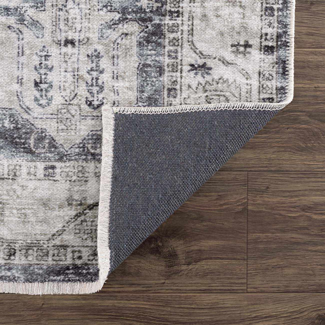 Carnig washed out Style Ivory And Gray Area Rug - The Rug Decor