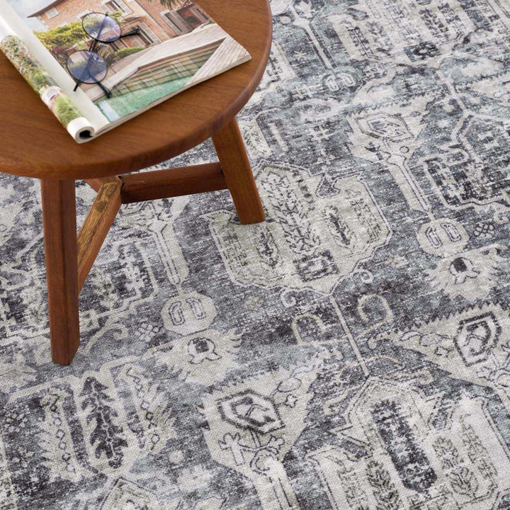 Carnig washed out Style Ivory And Gray Area Rug - The Rug Decor