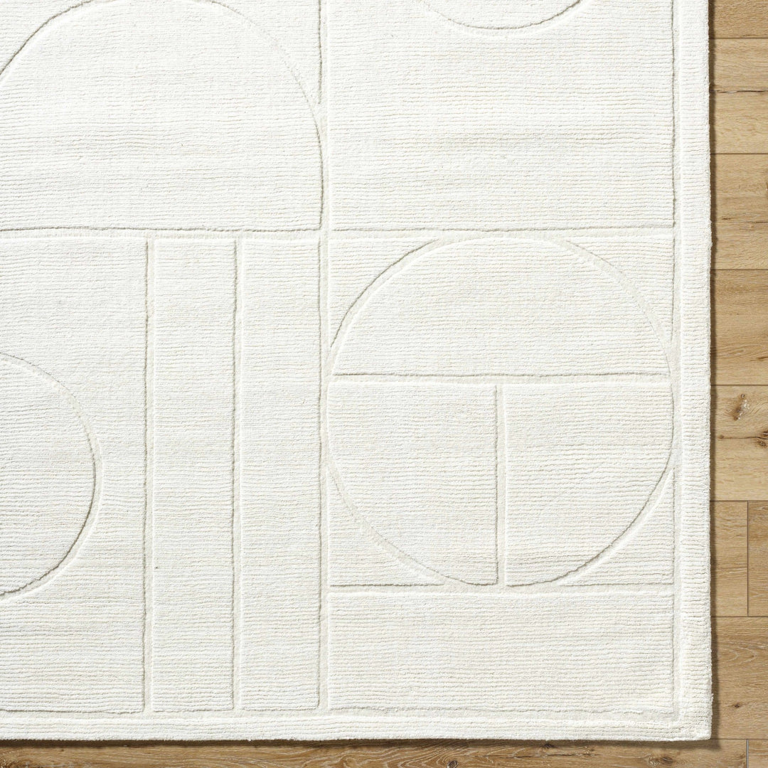 Carola Contemporary Style Off White Hand Loomed Wool Rug - The Rug Decor