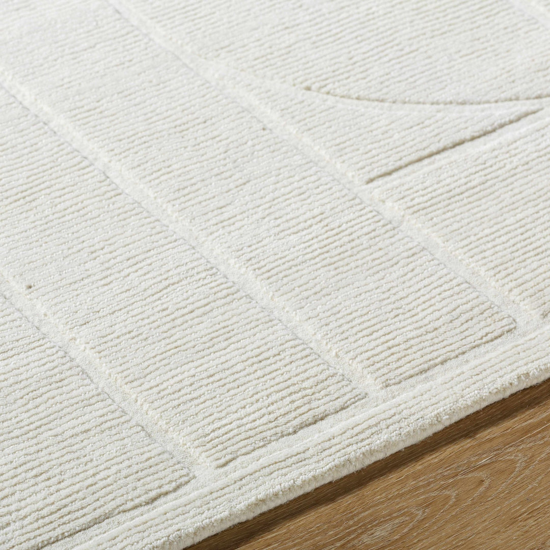 Carola Contemporary Style Off White Hand Loomed Wool Rug - The Rug Decor