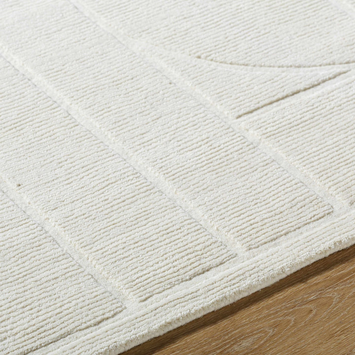 Carola Contemporary Style Off White Hand Loomed Wool Rug - The Rug Decor