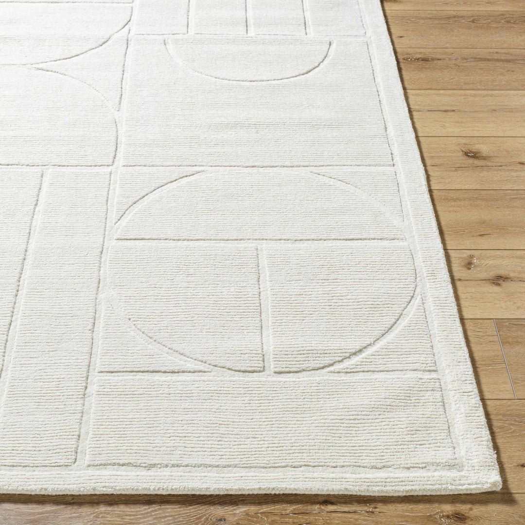 Carola Contemporary Style Off White Hand Loomed Wool Rug - The Rug Decor