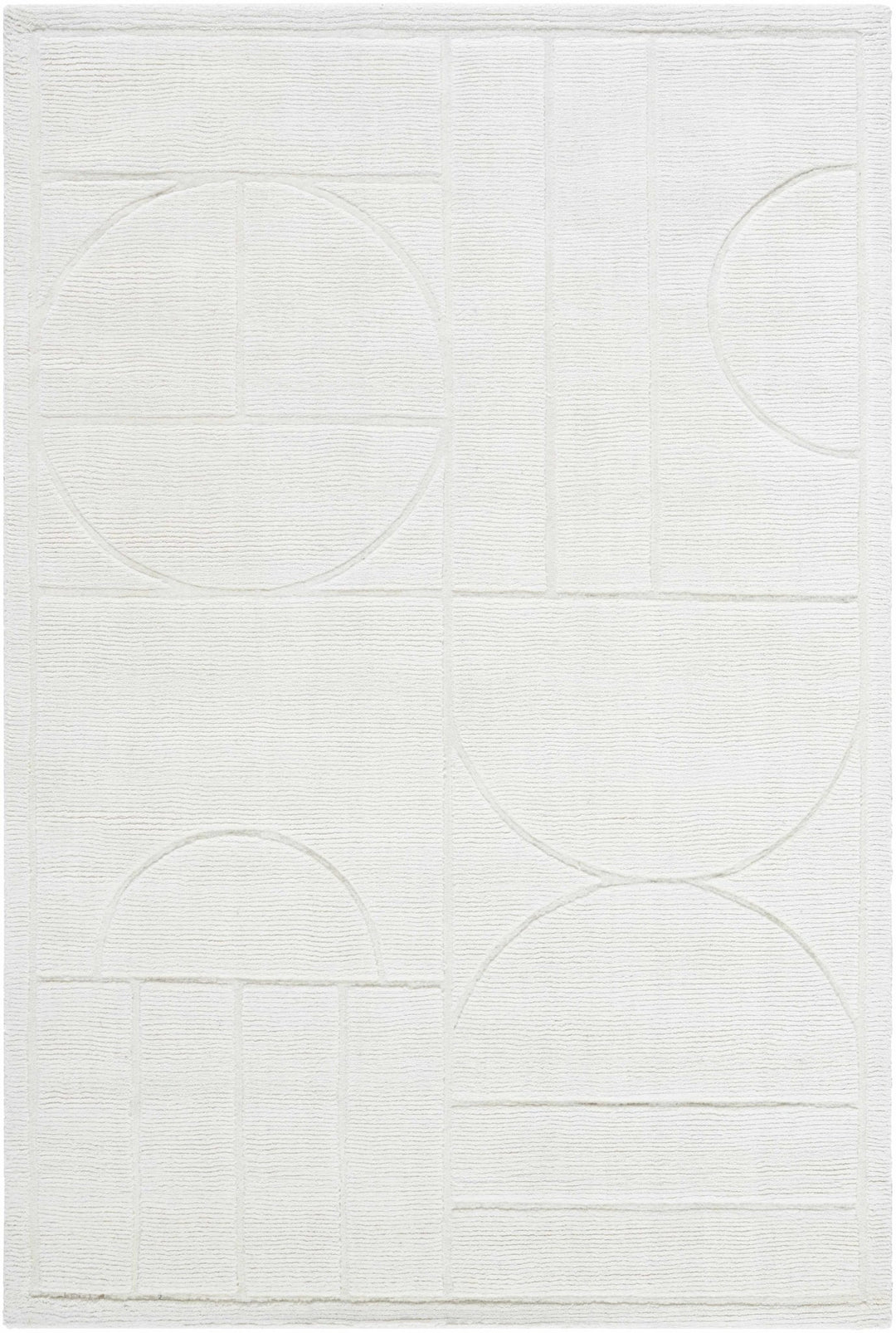 Carola Contemporary Style Off White Hand Loomed Wool Rug - The Rug Decor