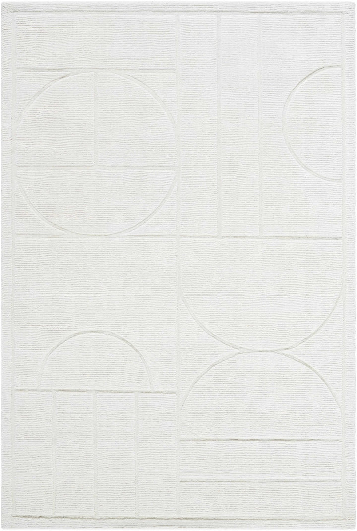 Carola Contemporary Style Off White Hand Loomed Wool Rug - The Rug Decor
