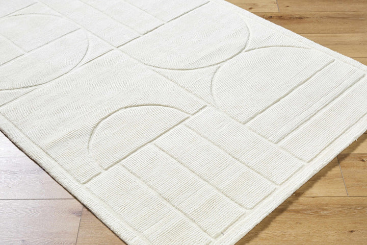 Carola Contemporary Style Off White Hand Loomed Wool Rug - The Rug Decor