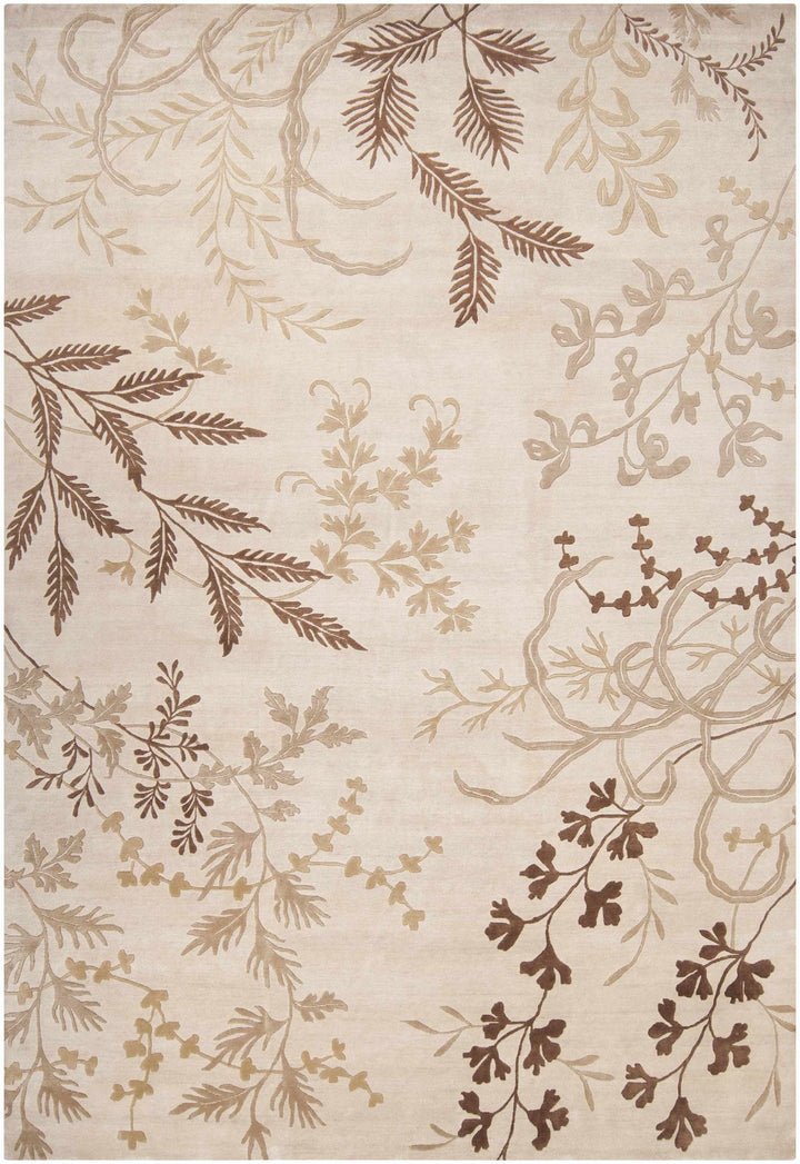 Carpinteria Beige Contemporary Style Hand Knotted Area Rug - The Rug Decor