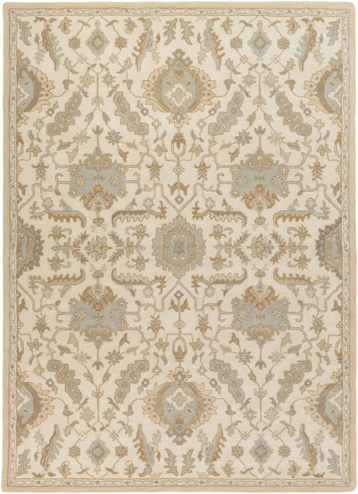Carrolltown Traditional Oushak Beige and Cream Area Rug - The Rug Decor