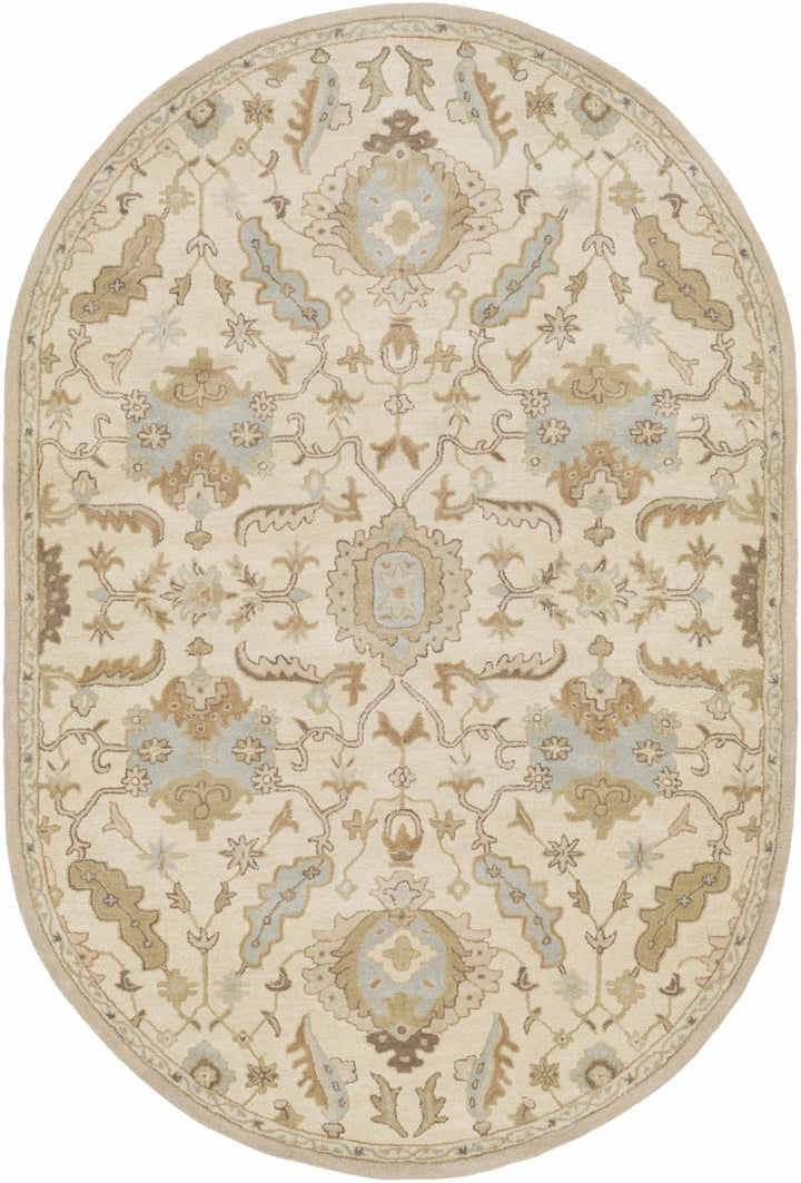 Carrolltown Traditional Oushak Beige and Cream Area Rug - The Rug Decor