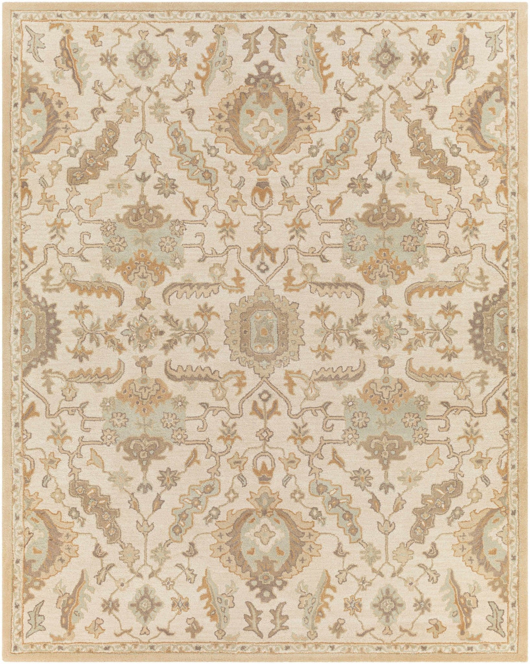 Carrolltown Traditional Oushak Beige and Cream Area Rug - The Rug Decor